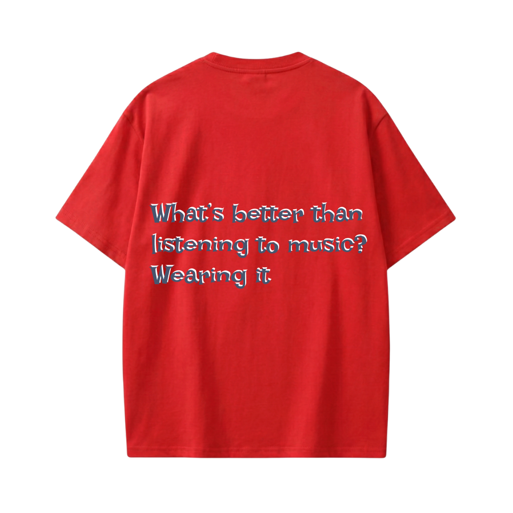 24 Songs-What’s better than listening to music_ Wearing it Tshirt(Red)