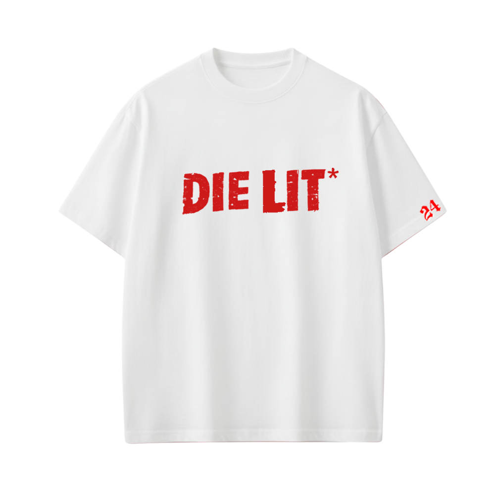 Carti - DIE LIT (White And Red) T-shirt