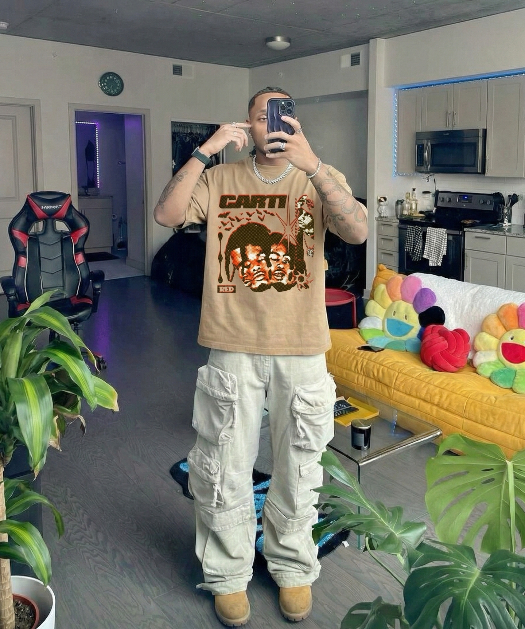 Carti - WAKE UP, FIRST OF THE MONTH (Brown) T-shirt