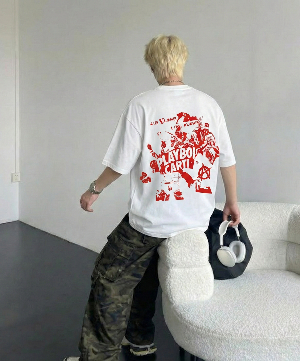 Carti - DIE LIT (White And Red) T-shirt