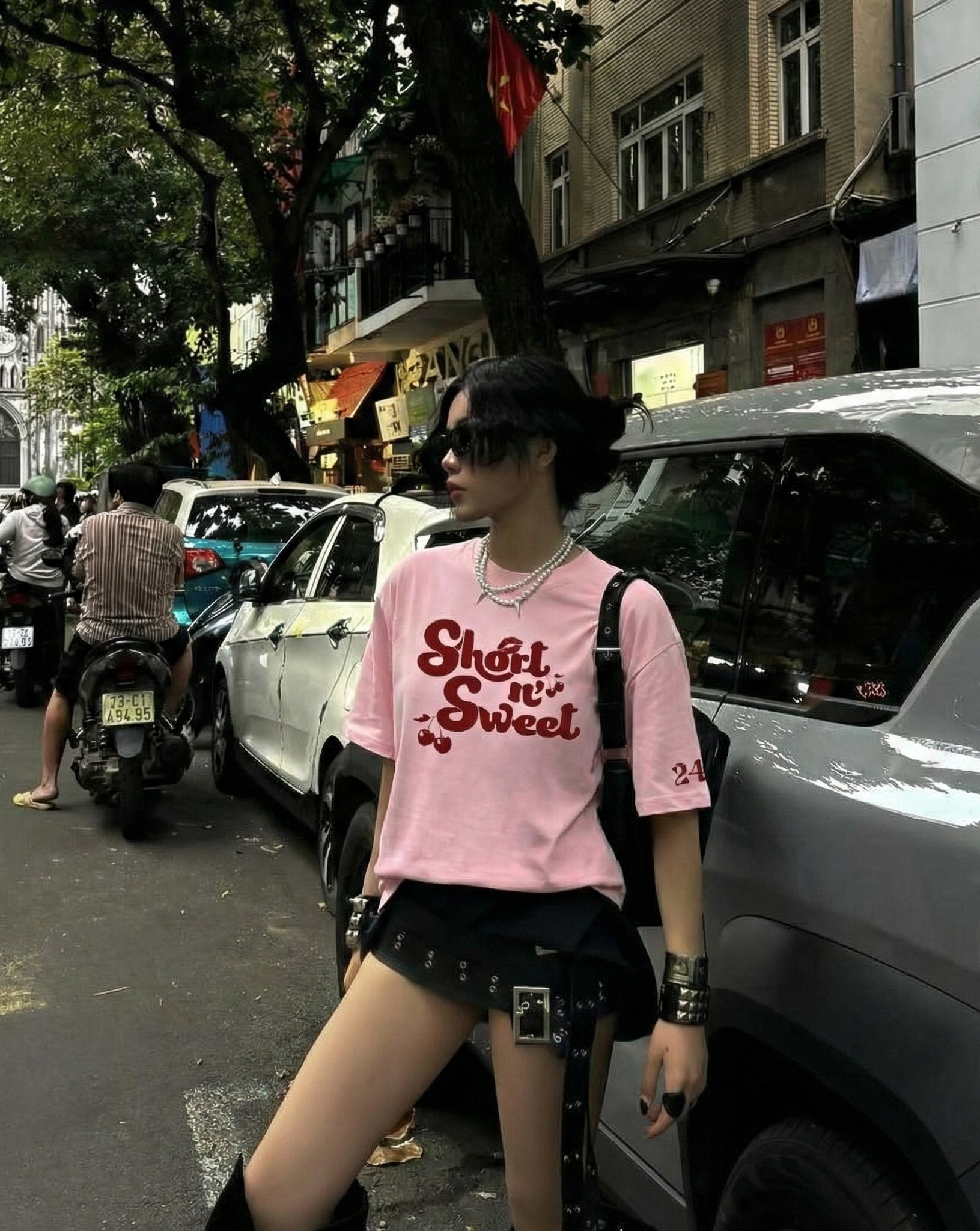 Sabrina - Short n Sweet (Pink) T-shirt