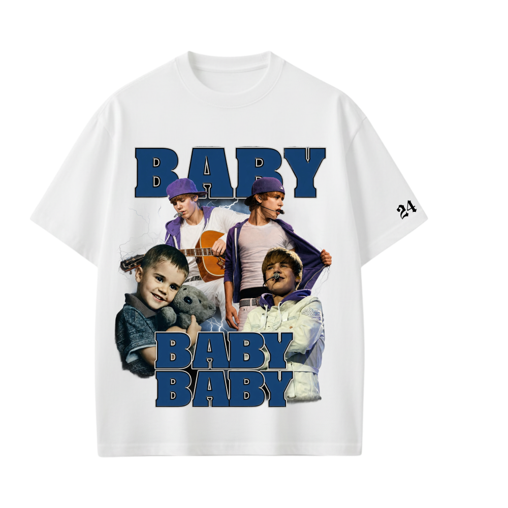 JUSTIN- Baby T-shirt(White)