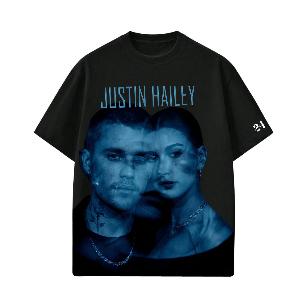 JUSTIN- HaileyXJustin T-shirt(Black)