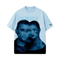 JUSTIN- HaileyXJustin T-shirt(Light Blue)