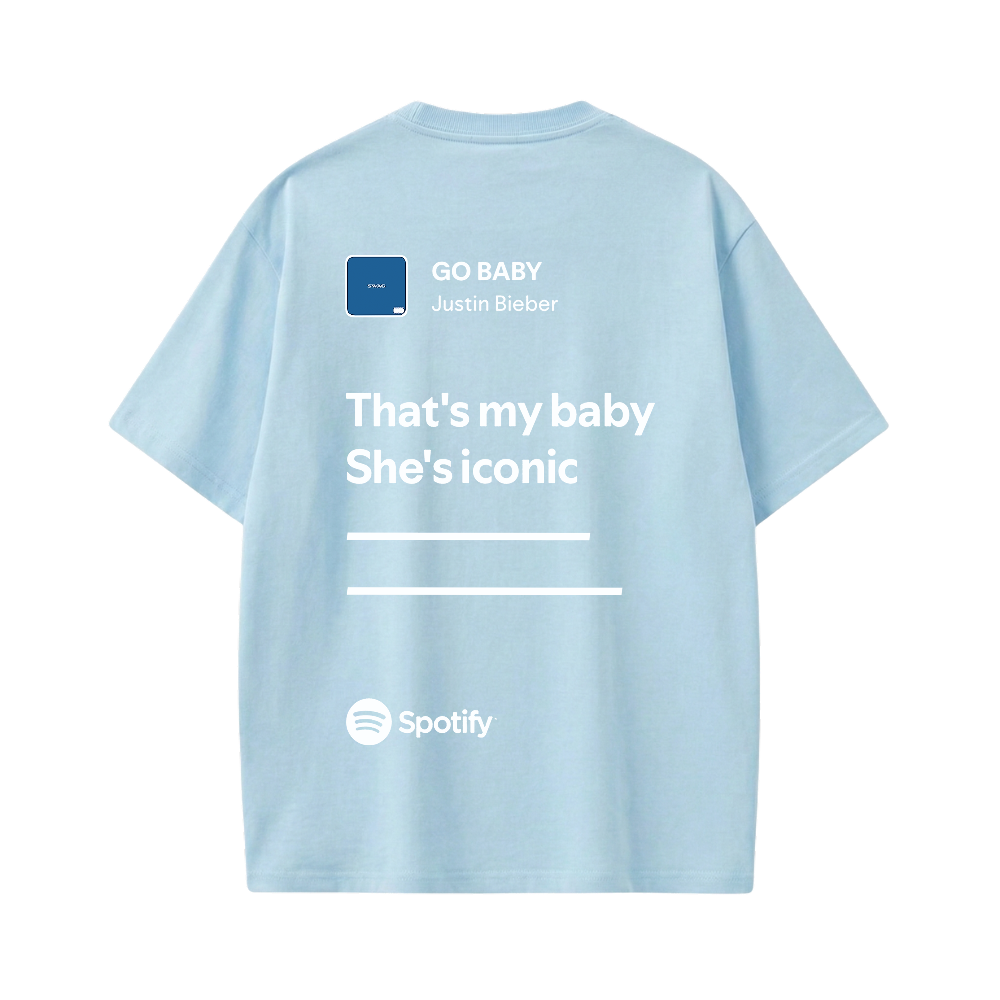 JUSTIN- HaileyXJustin T-shirt(Light Blue)