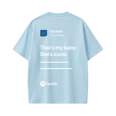 JUSTIN- HaileyXJustin T-shirt(Light Blue)