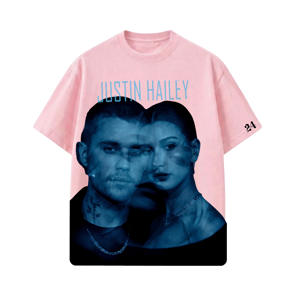 JUSTIN- HaileyXJustin T-shirt(Pink)