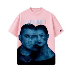 JUSTIN- HaileyXJustin T-shirt(Pink)