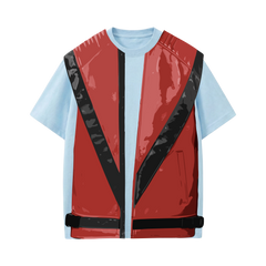 MJ-Thriller tracklist jacket T-shirt(Light Blue)