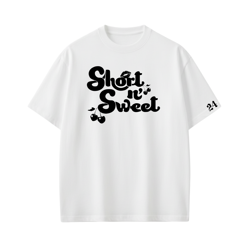 Sabrina - Short n Sweet (White) T-shirt