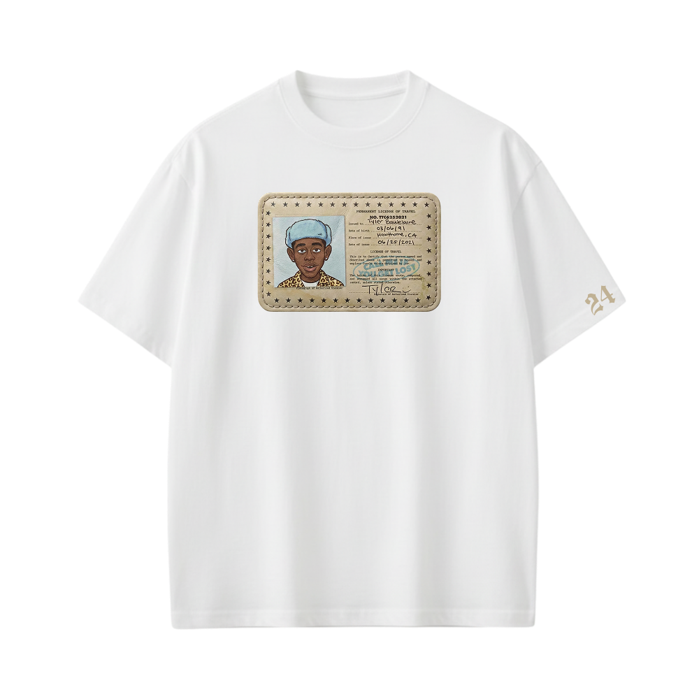 Tyler - Travel Licence (White) T-shirt
